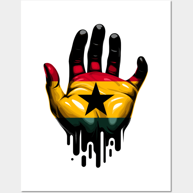 Ghana Flag Hand Wall Art by Graceful Designs